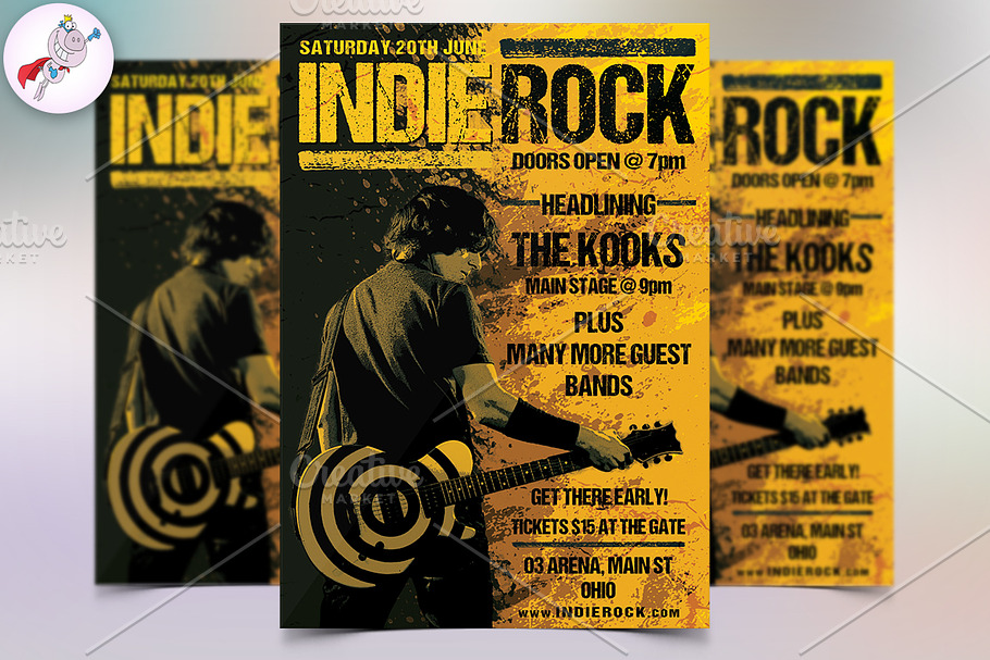 Indie Rock Style Flyer in Flyer Templates - product preview 8