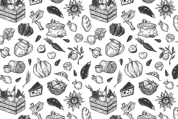 Organic Farming. Fresh market. in Illustrations - product preview 5