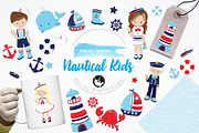 Nautical kids illustration pack