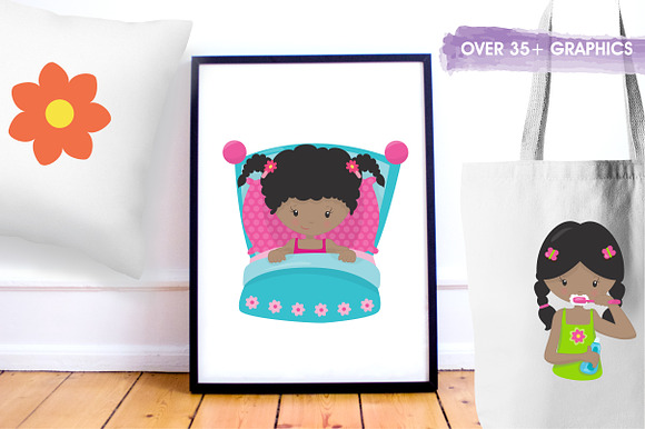Girls hygiene illustration pack in Illustrations - product preview 4