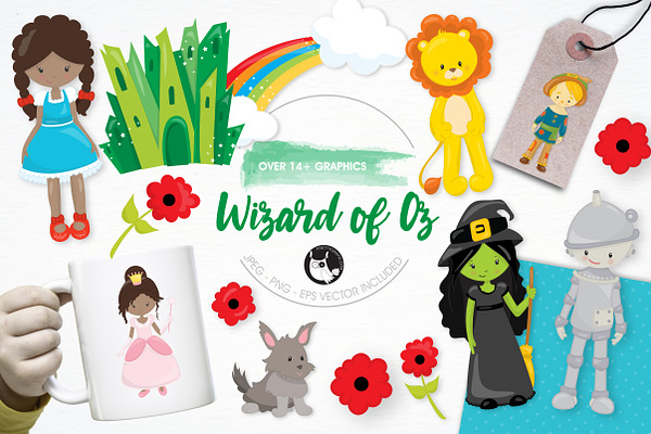 Wizard of Oz illustration pack