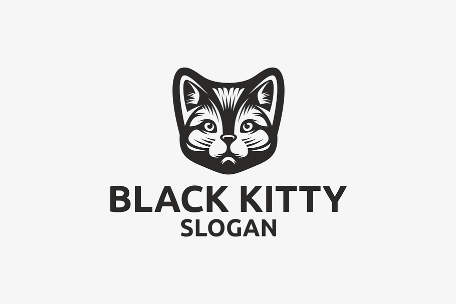 Black Kitty in Logo Templates - product preview 8