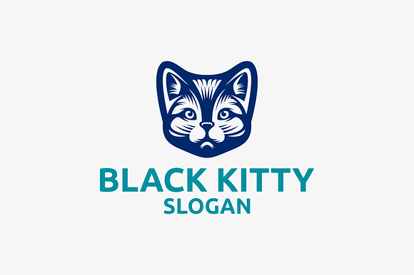 Black Kitty in Logo Templates - product preview 1
