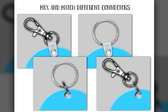 Round sublimation keychain mockup in Product Mockups - product preview 2