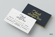 Think more design less business card