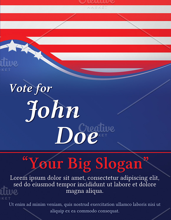 Political Election Flyer in Flyer Templates - product preview 2