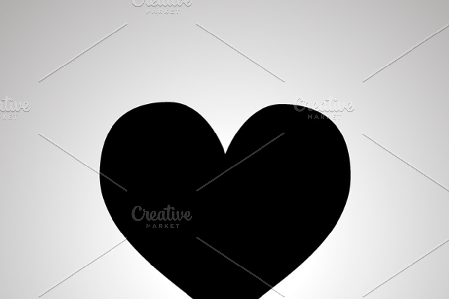 Heart simple black icon