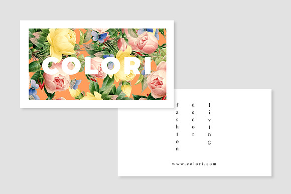 Flora Business Card Template in Business Card Templates - product preview 1