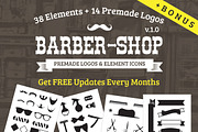 Barber Shop Logo Kit + BONUS