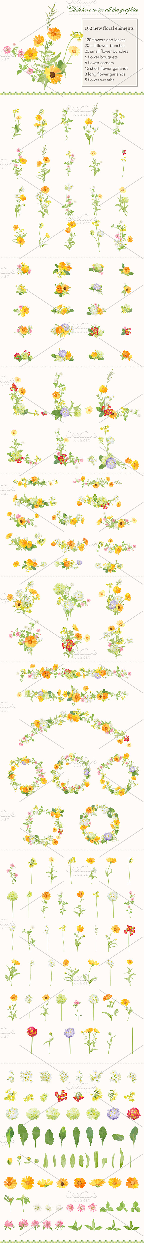 192 Wildflowers clip art. in Objects - product preview 5