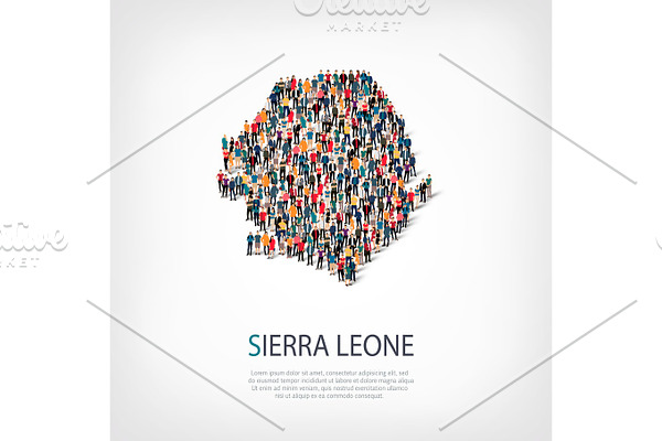 people map country Sierra Leone vector