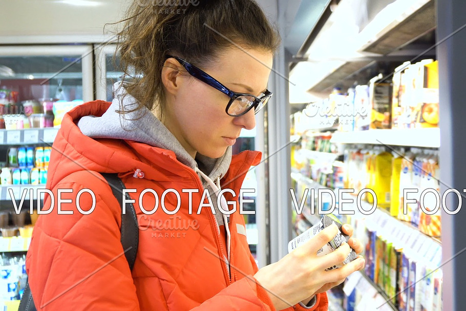 young woman in the store choosing and buying products in Graphics - product preview 8