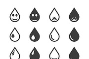 Water drops iconset