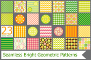 Bright geometric seamless patterns  
