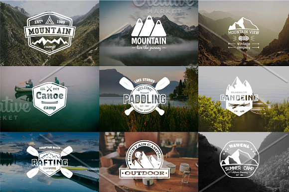 9 Extreme Logos / Outdoor Badges in Objects - product preview 3