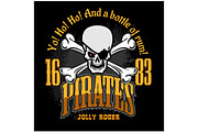 Skull in pirate hat - Jolly Roger