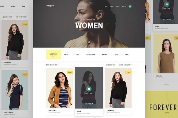 Tanglee - E-Shop theme PSD in Website Templates - product preview 2