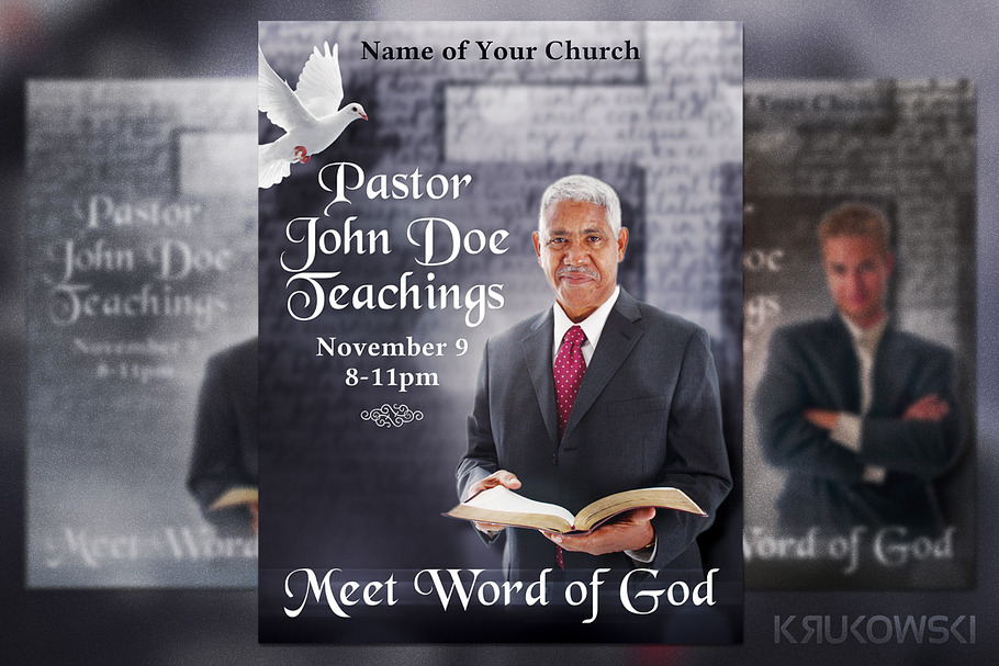 Pastor Teachings Flyer in Flyer Templates - product preview 8