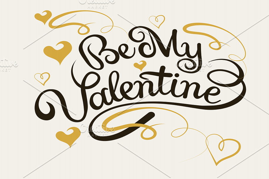 Valentine. Lettering Design Vector