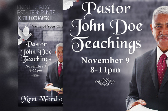 Pastor Teachings Flyer in Flyer Templates - product preview 1