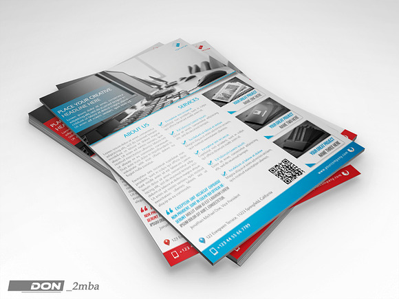 Corporate Flyer Template in Flyer Templates - product preview 4