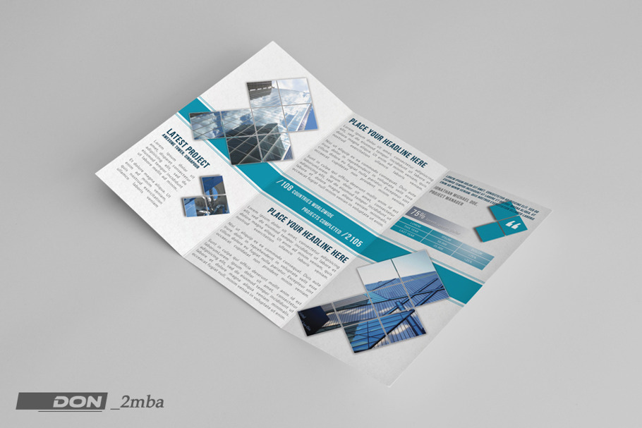 Engineering Trifold Template in Brochure Templates - product preview 8