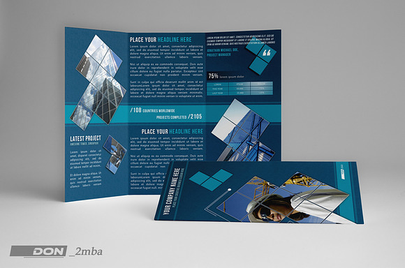 Engineering Trifold Template in Brochure Templates - product preview 2