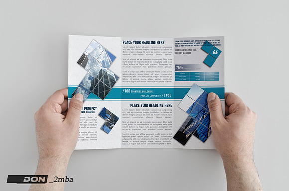 Engineering Trifold Template in Brochure Templates - product preview 4