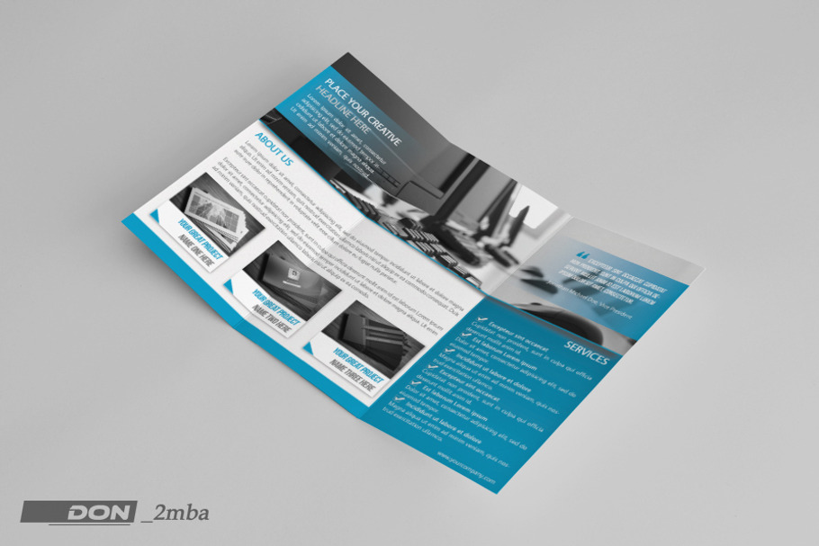 Corporate Trifold Template in Brochure Templates - product preview 8