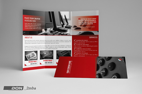 Corporate Trifold Template in Brochure Templates - product preview 2