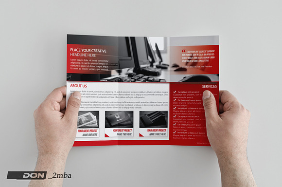 Corporate Trifold Template in Brochure Templates - product preview 3