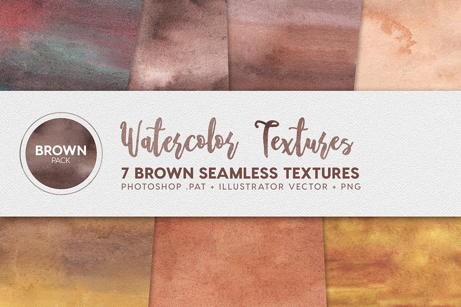 Watercolor Seamless Textures Brown