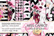 Miss Caprice Black & White Patterns