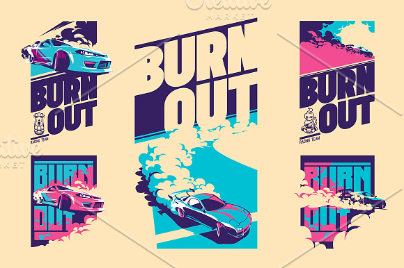 -30% Street Racing T-Shirts Badges in Illustrations - product preview 2