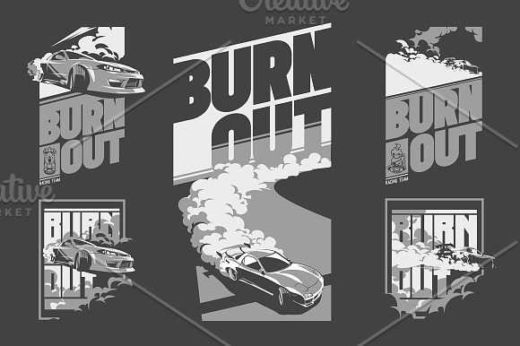 -30% Street Racing T-Shirts Badges in Illustrations - product preview 4