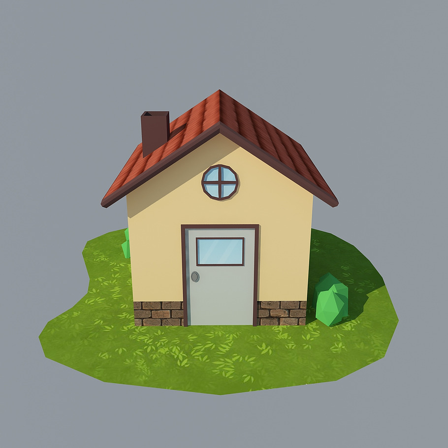 Low Poly House 2 in Architecture - product preview 1