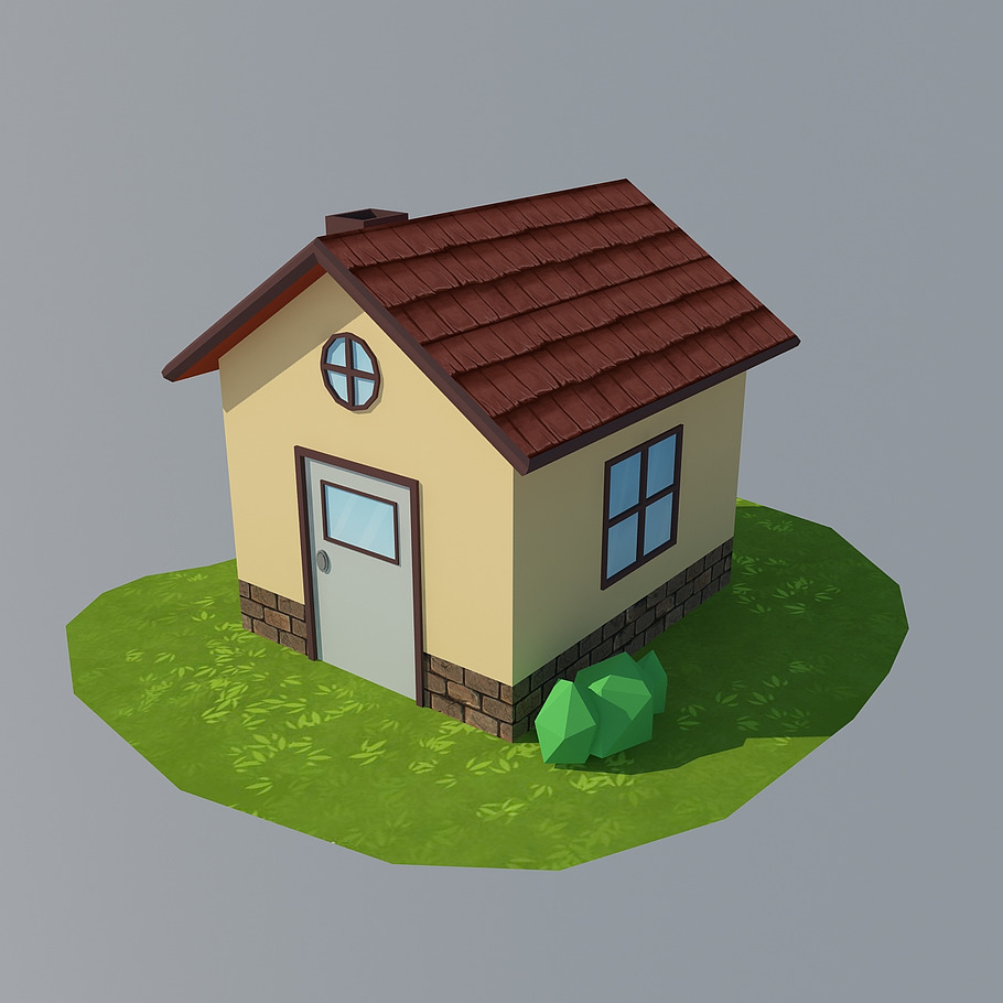 Low Poly House 2 in Architecture - product preview 3