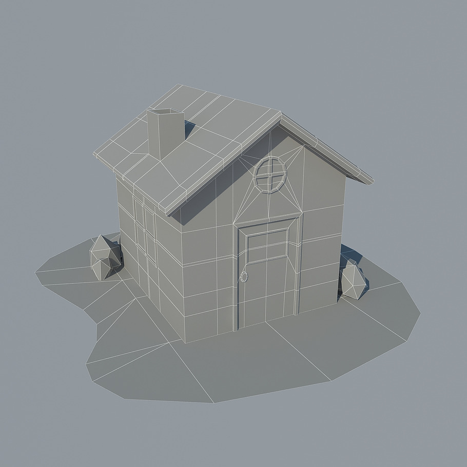 Low Poly House 2 in Architecture - product preview 4