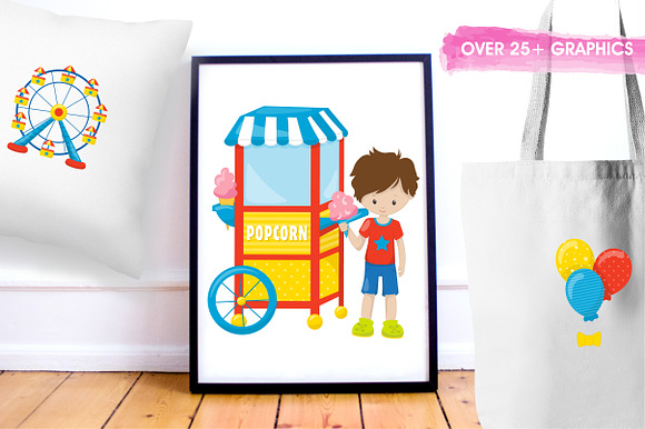 Amusement park illustration pack in Illustrations - product preview 4