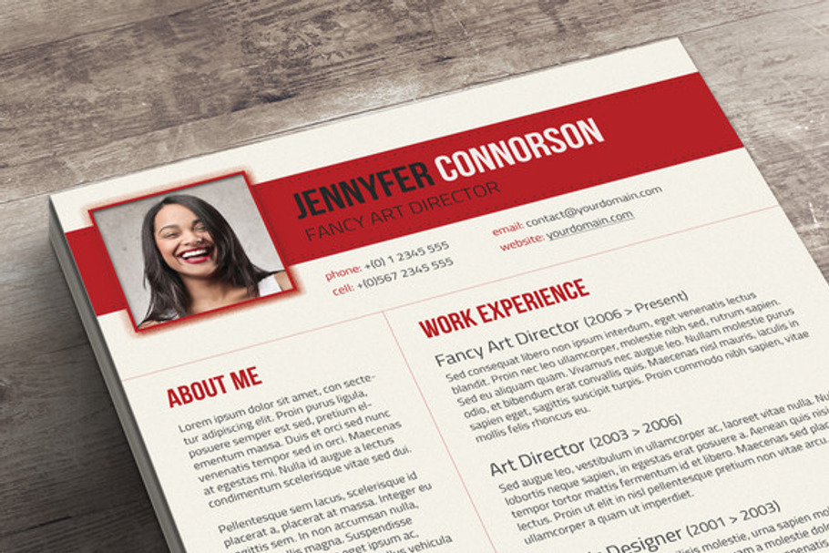 Fancy Resume & Cover Letter in Letter Templates - product preview 8