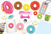 Donut illustration pack