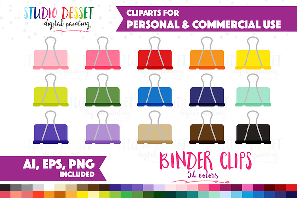 Binder Clips Clipart