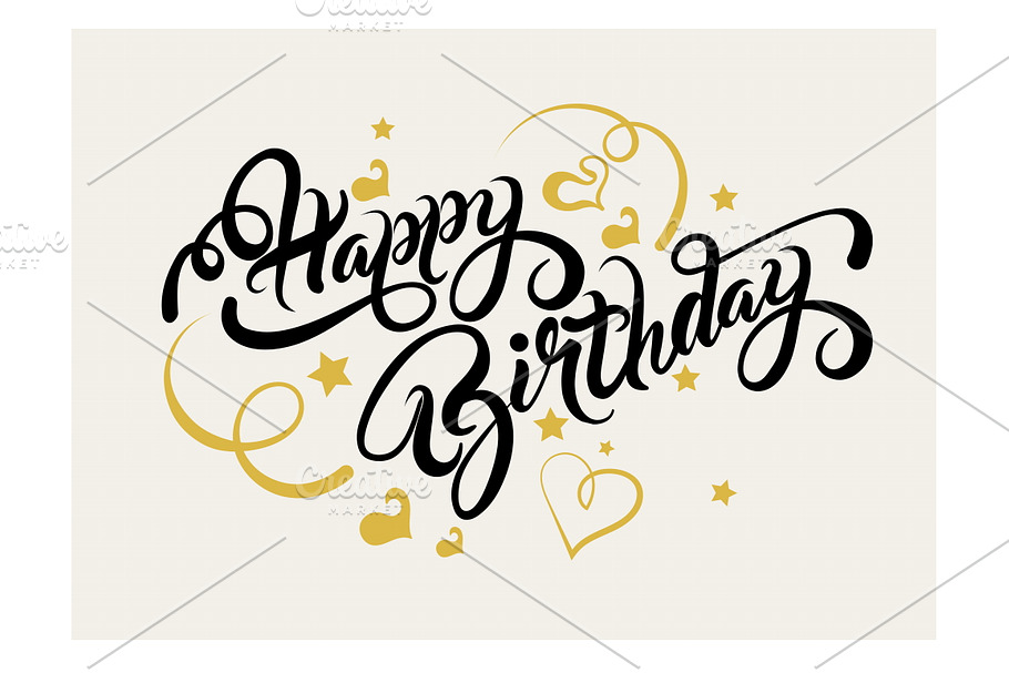 Happy Birthday. Lettering design