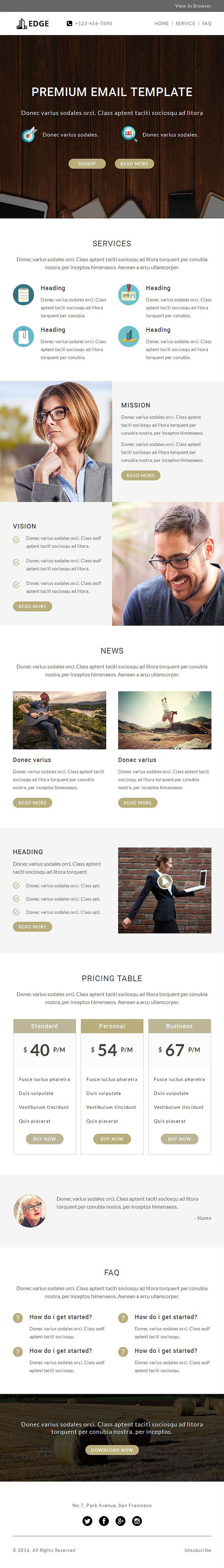 Edge - Responsive Email Template in Mailchimp Templates - product preview 1