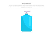 Liquid Soap Concept Banner Vector Illustration.