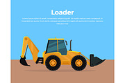 Loader Banner Flat Design Vector Illustration