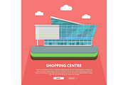 Shopping Centre Web Template in Flat Design.