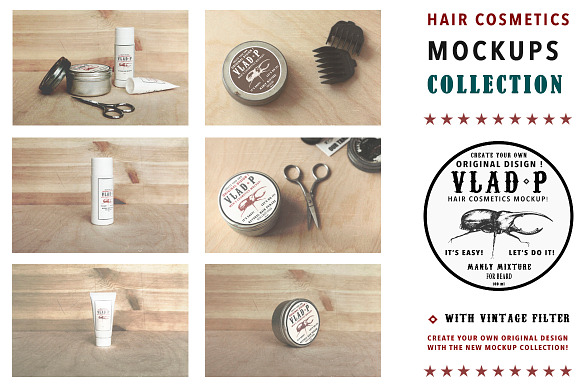 "Hair Cosmetics Mockup" Collection in Product Mockups - product preview 4