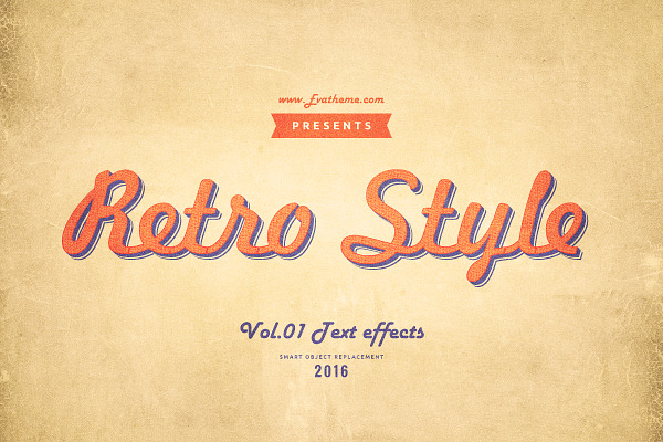 Retro Style Text Effects Vol.1