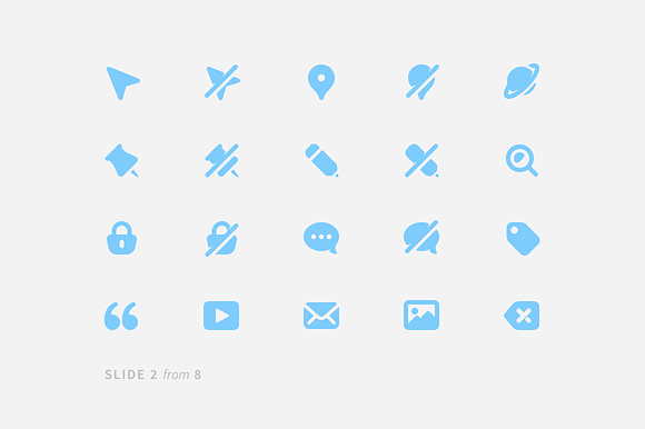 Blue Bold Glyphs in Graphics - product preview 1